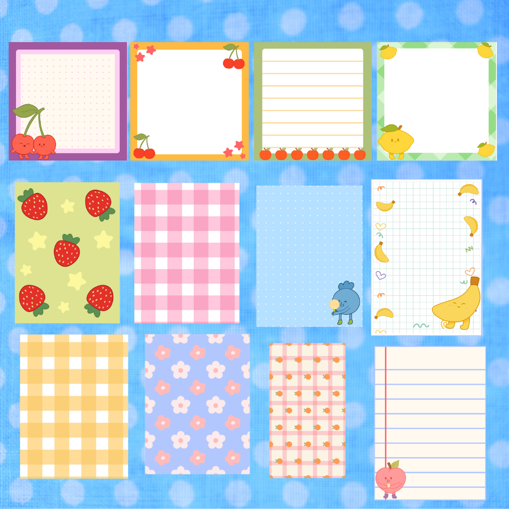Fruit Basket Stationery Pack 🍓