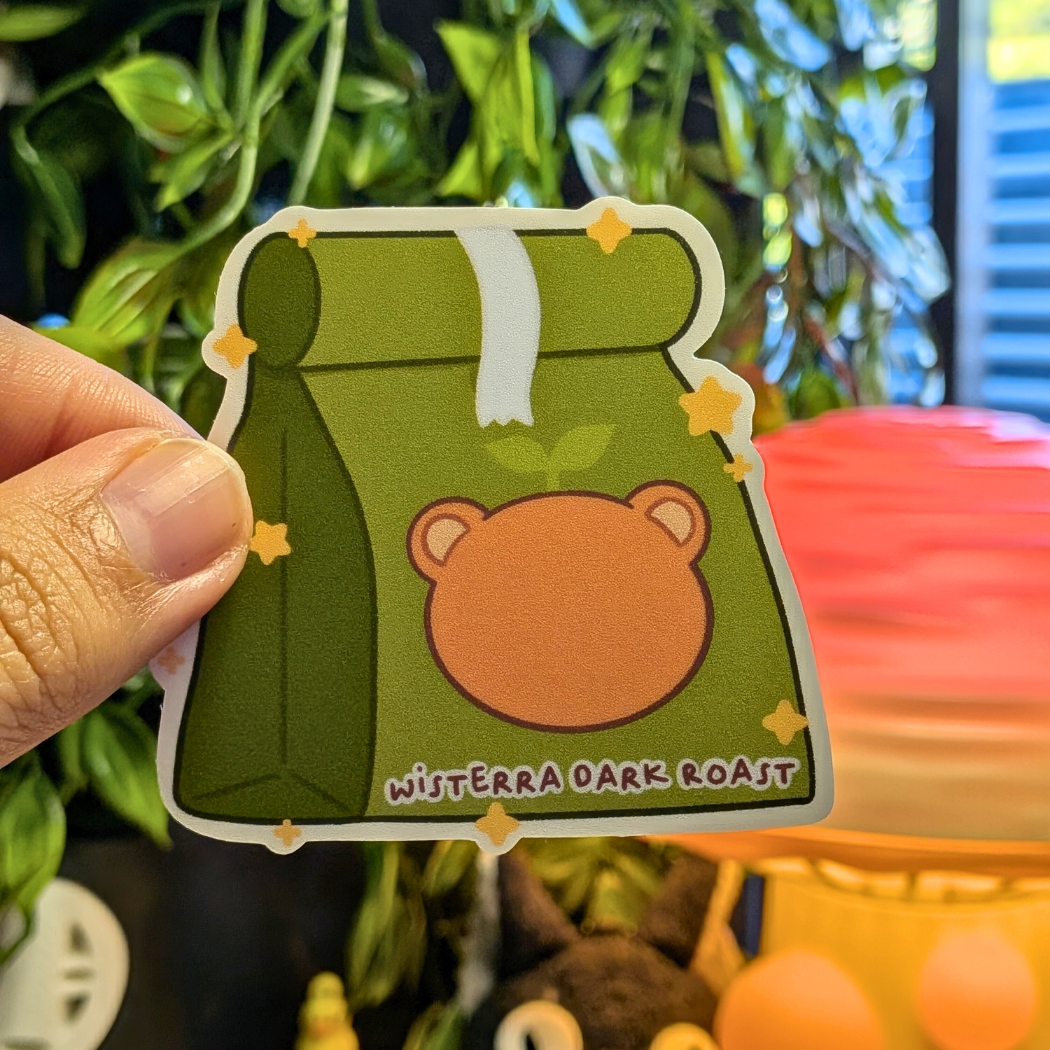 Willow’s Coffee Break - Cute Bear Café Sticker Pack, Espresso, and Coffee Stickers for Journals & Planners