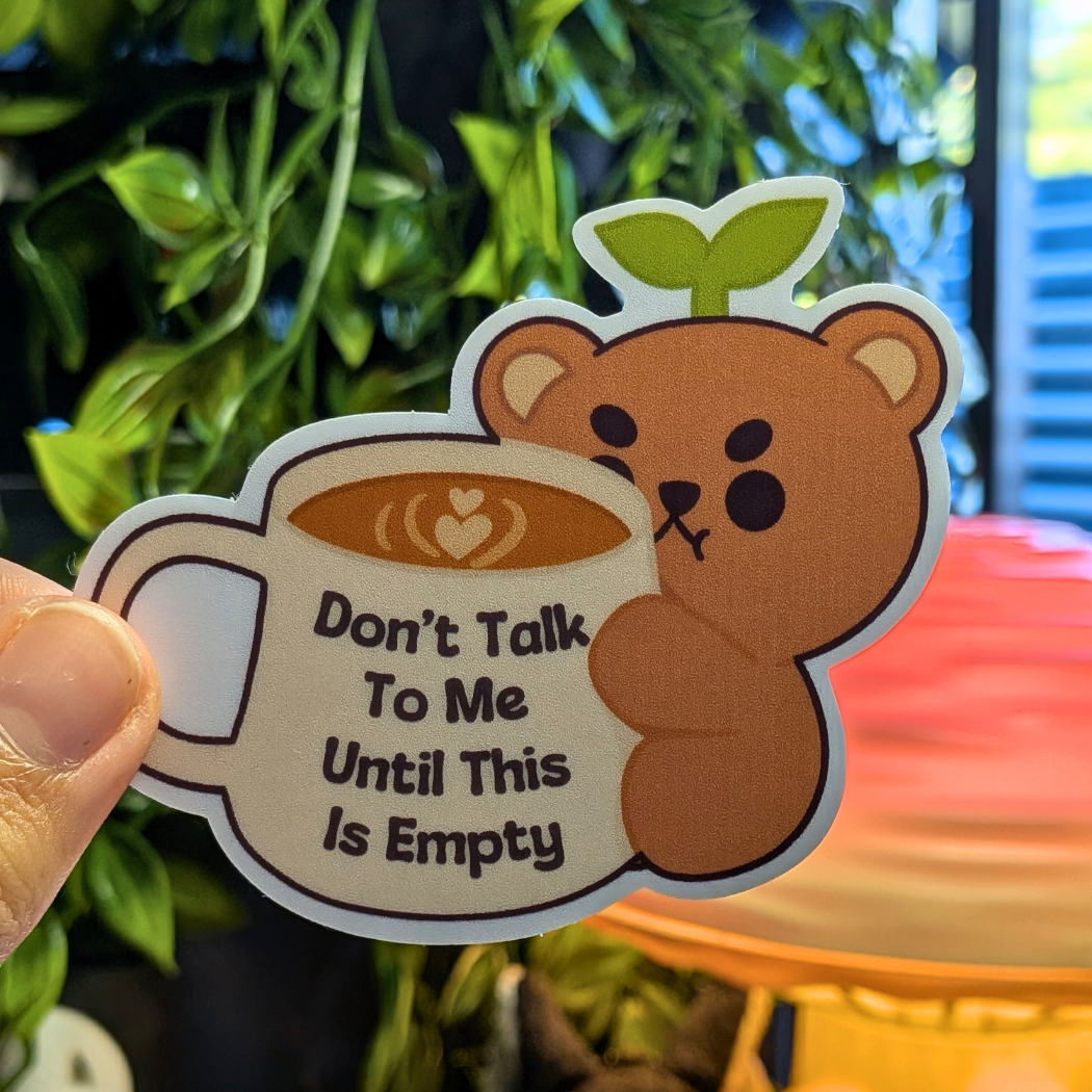 Willow’s Coffee Break - Cute Bear Café Sticker Pack, Espresso, and Coffee Stickers for Journals & Planners