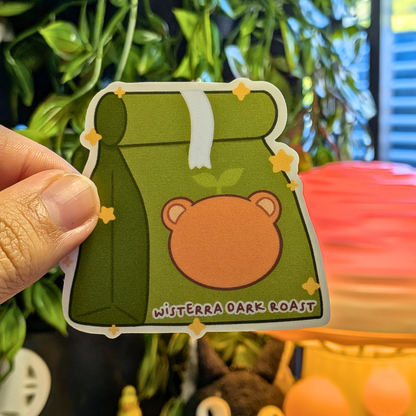 Willow’s Coffee Break - Cute Bear Café Sticker Pack, Espresso, and Coffee Stickers for Journals & Planners