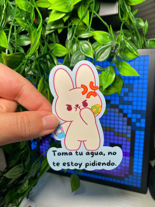 Toma tu agua! Spanish sticker