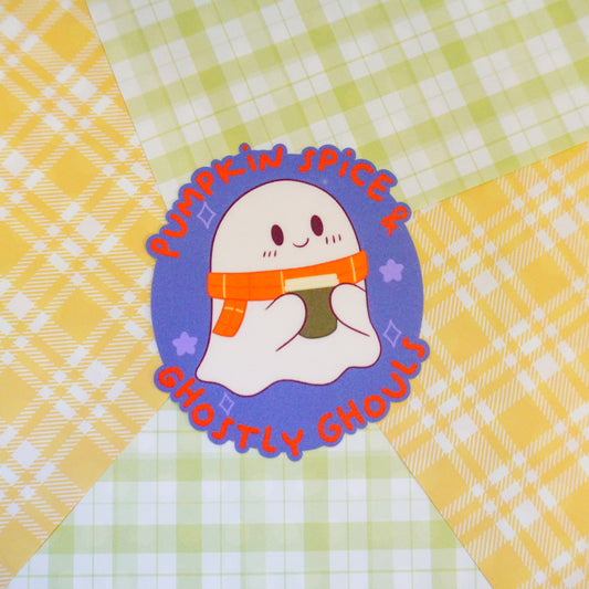 Pumpkin Spice & Ghostly Ghouls- Matte Sticker