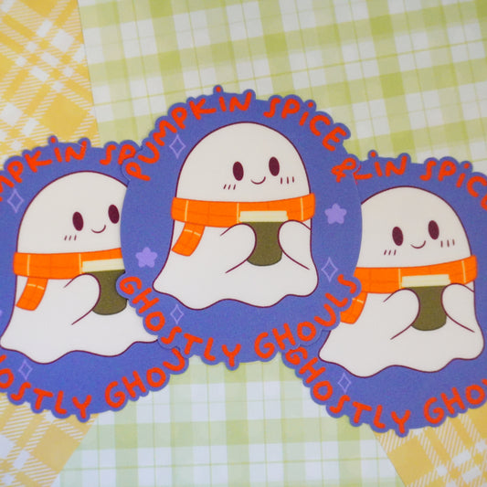 Pumpkin Spice & Ghostly Ghouls- Matte Sticker