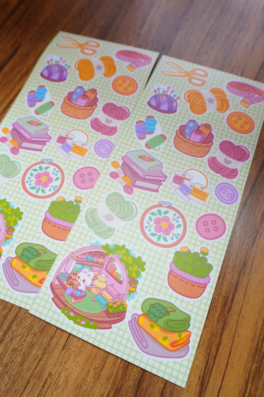 Cozy Craft Matte Sticker Sheet