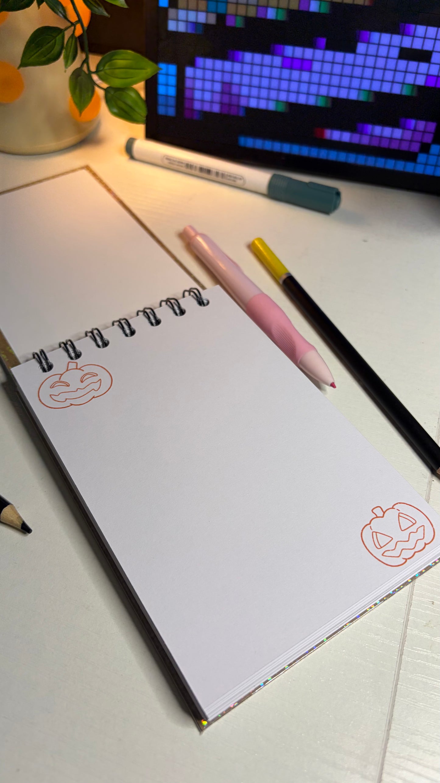 Pumpkin Doodle Mini Notebook – 4x6  Journal