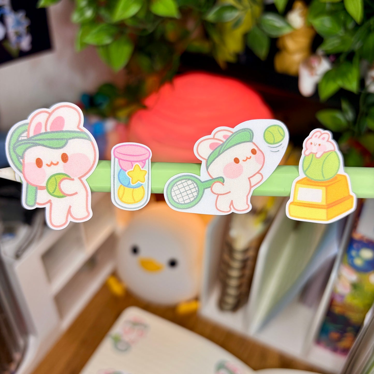 Bunny Tennis Sticker Sheet 🎾