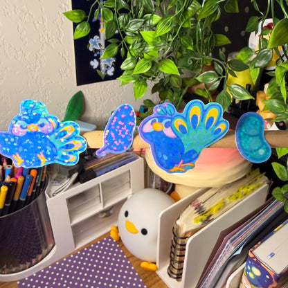 Shiny Peacock Sticker Sheet