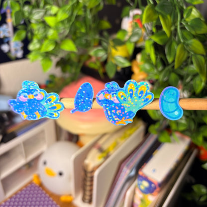 Shiny Peacock Sticker Sheet